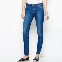 Women Long Trousers Skinny Pants Blue Denim Jeans